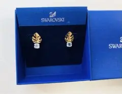 新品 スワロフスキー Swarovski Tropical Leaf ピアス