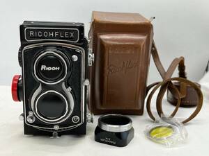 td9198060/RICOHFLEX リコーフレックス 1:3.5 二眼レフ フィルムカメラ 光学機器 レトロ アンティーク ケース付