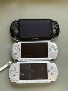 SONY ソニー PlayStation Vita PSVITA PCH-1000 / SONY PSP-3000 / SONY PSP-1000 まとめて三個セット