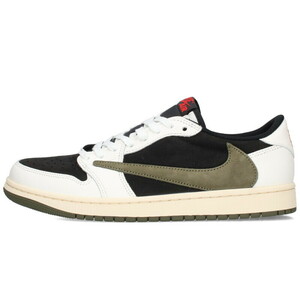 ナイキ スニーカー トラヴィススコット WMNS AIR JORDAN 1 LOW OG SP DZ4137-106 27cm ウィメンズエアジョーダン1オリーブ 中古 HJ12