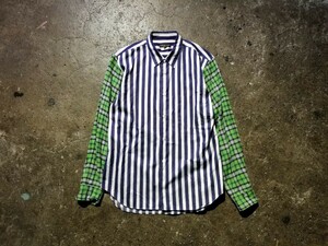 COMME des GARCONS HOMME PLUS 20AW 袖切替ストライプシャツ 2020AW AD2020 コムデギャルソンオムプリュス