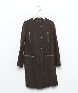 「Spick & Span」 ノーカラーコート 36 グリーン レディース