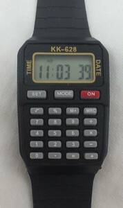 【未使用動作品】★Calculator Watch カリキュレーターウォッチ デジタルウォッチ 時計機能/電卓機能 切替 腕時計