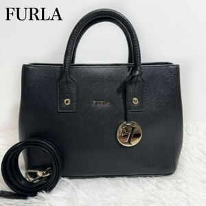 極美品！FURLA フルラ　リンダ　2wayショルダーバッグ ハンドバッグ　トートバッグ　