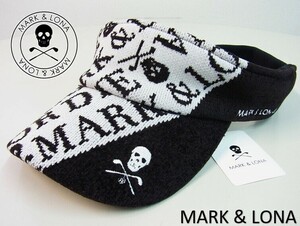 正規品★MARK&LONA マーク&ロナ★Lexington Knit Sunvisor ニットサンバイザー【MLF-3D-FC32】ブラック黒ホワイト白【本物保証】激レア品