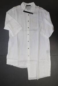 定価23000 新品 本物 KMRii Linen Slash Shirt シャツ 2001-SH03 2 ケムリ 6132