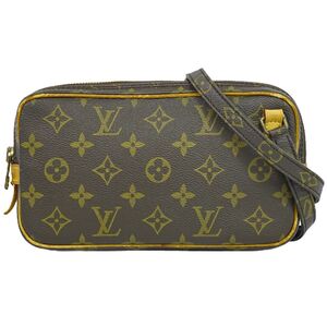 本物 ルイヴィトン LOUIS VUITTON LV ポシェットマルリー バンドリエール モノグラム ショルダーバッグ ポシェット ブラウン M51828