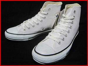 即決☆新品！CONVERSE★メンズ27.5cm★レザーハイカットシューズ/コンバース★未使用/本革/スニーカー/ホワイト/白/US9/ALL STAR/本皮