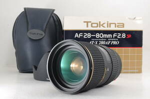 動作品 トキナー Tokina AT-X PRO 28-80mm f2.8 Aspherical ミノルタ用 MINOLTA AF 一眼カメラレンズ ケース フード 箱 取説付 管GG3220