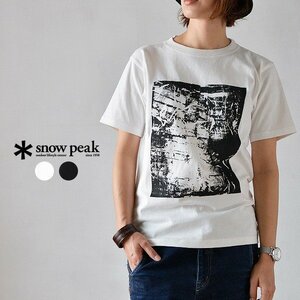 snow peak スノーピーク プリントTシャツ 　アートワーク ブラック 