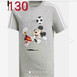 【新品】【サイズ:130】adidasディズニーコラボＴシャツ(サッカーカラー)