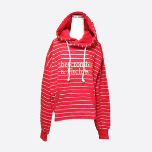 ★SALE★Abercrombie & Fitch/アバクロ★スウェットプルオーバーパーカー (Red/L)