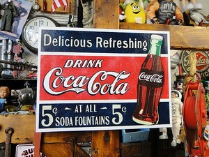 コカ・コーラ　キャンバスアート　（5セント）　アメリカ雑貨　アメリカン雑貨