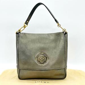 ロエベ LOEWE ショルダーバッグ 肩掛け アナグラム ゴールド金具 レザー g00544