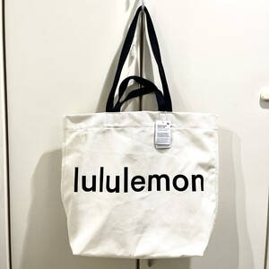 新品 ブランド 正規品 2way バッグ トートバッグ ハンドバッグ ベアー 上質 ビッグ キャンバス lululemon ルルレモン レディース ホワイト