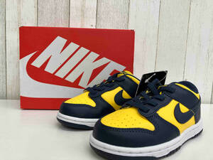 【極美品】NIKE TD Dunk Low “Michigan”／ナイキ ダンクロー ミシガン／キッズシューズ／15cm／箱有り