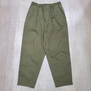 20ss MARNI マルニ コットン ツイル イージー テーパード パンツ タックパンツ pants カーキ サイズ 44