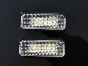 ベンツ LED ナンバー灯 W211 E240 E250 E280 E300 E320 E350 E500 E550 E55 E63 激白光! 交換式!