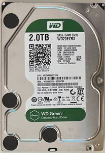 中古動作品　WD 2TB HDD WD20EZRX　使用時間579時間