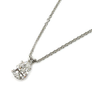 HARRY WINSTON ハリーウィンストン Pt950プラチナ ソリティア ネックレス PIDPPS007SI ダイヤモンド0.70ct 3.3g 40cm レディース 中古