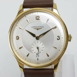 2406-534 ロンジン オートマチック 腕時計 美品 LONGINES L4.685.2 グランドクラシック 下日付 スモールセコンド レザーベルト