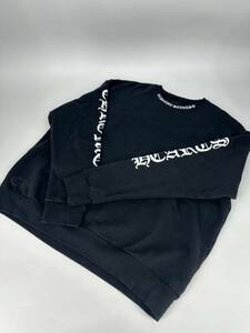 希少/美品/CHROME HEARTS/Neck Logo Crewneck Sweatshirt /M /黒/クロムハーツ ネックロゴ クルーネック スウェット トレーナー USA製