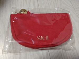 SKⅡ半月形ポーチ　赤　ノベルティ