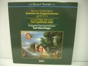 ■２LP　KARL MUNCHINGER / BACH SINFONIEN FUR DOPPELORCHESTER OP.18 TELEMANN DON-QUICHOTTE-SUITE カール・ミュンヒンガー ◇r2415