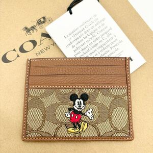 【DISNEY X COACH】スリム ID カード ケース シグネチャー