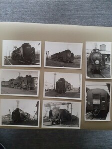 SL蒸気機関車　鉄道写真 モノクロ　D５１デゴイチシリーズ　柳生号　８枚セット