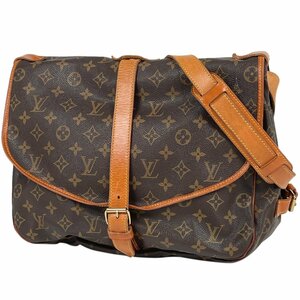 ルイ・ヴィトン Louis Vuitton ソミュール 35 斜め掛け ショルダーバッグ モノグラム ブラウン M42254 レディース 【中古】