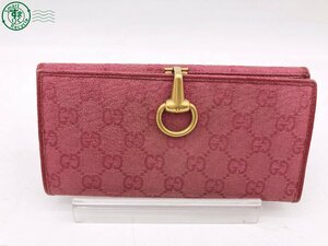 2405604310　▽ GUCCI グッチ 財布 長財布 ピンク系 GG柄 レディース ブランド ジャンク ヴィンテージ 中古