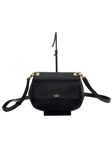 kate spade new york◆ショルダーバッグ/レザー/BLK/無地