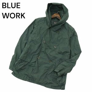 BLUE WORK ブルーワーク トゥモローランド 通年 フーディー★ パーカー ダブル ワーク ジャケット Sz.S　メンズ　A4T04431_4#O