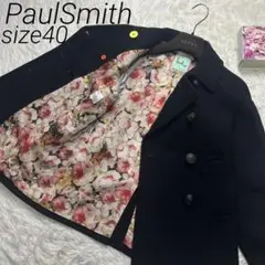 ●PaulSmith ポールスミス　ピーコート　ウールコートP  花柄　フラワー