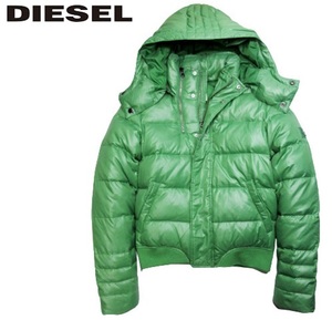 DIESEL ディーゼル 2WAY ジップ デザイン フード ダックダウンジャケット ブルゾン