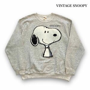 【ALTEX】(希少デザイン) 90s USA製 SNOOPY ヴィンテージスヌーピー スウェットトレーナー デカプリント 古着 アルテックス 90年代 