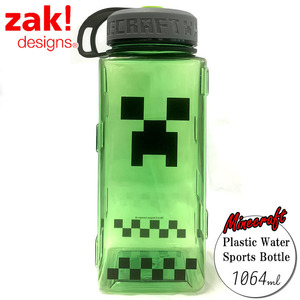 水筒 マインクラフト クリーパー 直のみ 1064ml ウォーターボトル 大容量 プラスチック 大人 子供 マイクラ ZAK