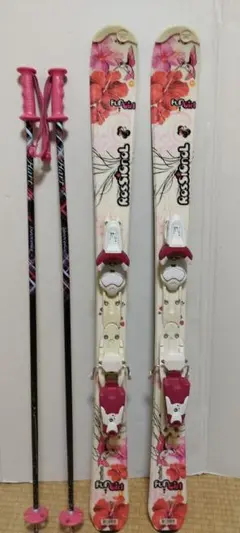 ROSSIGNOL ロシニョール キッズ スキー+ビンディング+ストックセット