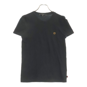 GUCCI グッチ メタルロゴ 半袖カットソー Tシャツ ブラック レディース 297456 X8326