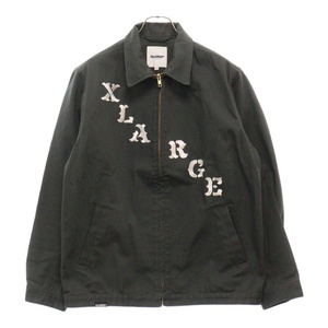 X-LARGE エクストララージ 18SS DUCK WORK JACKET フロントロゴ刺繍 ダック地 ワークジャケット チャコールグレー 01182501