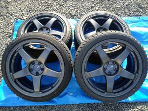 ※トヨタZN6　86前期　エンケイ製アルミホイルタイヤ４本セットPF05F　F18×8.5J+45　 R18×9J+40