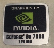 ■新品・未使用 ■10枚セット 【NVIDIA　GEFORCE Go 7300 128MB】エンブレムシール　【18*18㎜】送料無料・追跡サービス付き☆P173