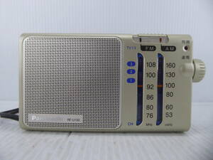 ★☆Panasonic ワイドFM対応 FM/AMコンパクトラジオ RF-U150 動作品 オマケ新品電池付き☆★