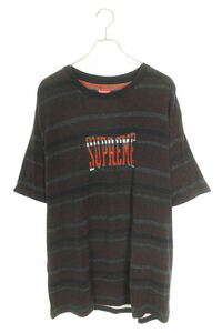 シュプリーム Tシャツ Inverted Stripe S/S Top サイズ:XL マルチボーダークルーネックTシャツ 中古 BS99