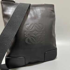 1円 LOEWE ロエベ アナグラム レザー ショルダーバッグ クロスボディ レディース　メンズ　サコッシュ　ポシェット 正規品本物