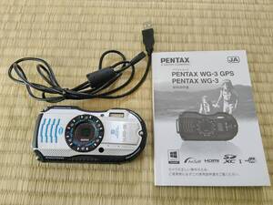 ペンタックス WG-3 取説付 美品 デジカメ デジタルカメラ PENTAX ホワイト&ブルー