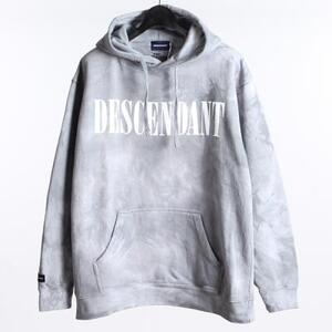 スポット商品 国内正規品 新品 17aw DESCENDANT BLEACH / TIE DYE HOODED SWEATSHIRT GRAY 2番 Mサイズ タグ付き ディセンダント パーカー