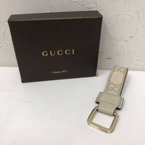 ⑭GUCCI グッチ キーホルダー IVO アイボリー レザー 199919・479292 レディース CCRT4W8