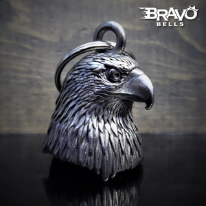 米国製 Bravo Bells 鷲 3D ベル [Eagle Head] Made in USA 魔除け お守り バイク オートバイ 鈴 アクセサリー ガーディアンベル ギフトに!